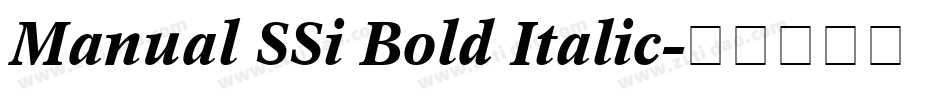 Manual SSi Bold Italic字体转换